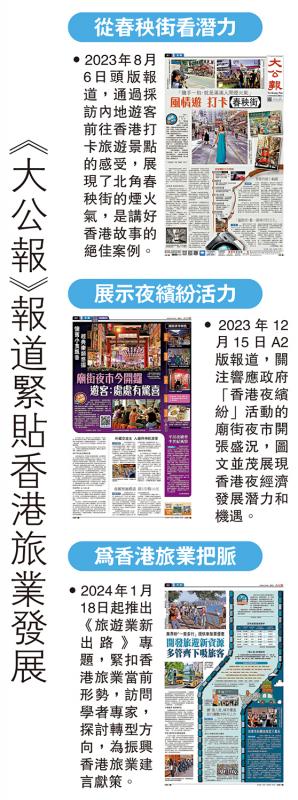 《大公报》报道紧贴香港旅业发展